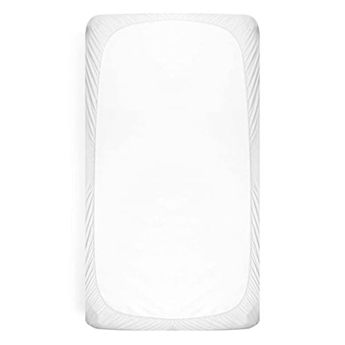 Organic Bamboo Fitted Crib Mattress Protector Pad by Baby&Brooke – 100% Waterproof, Absorbent, Non-Toxic, Breathable Mattress Cover - (52"x 28"x 8")