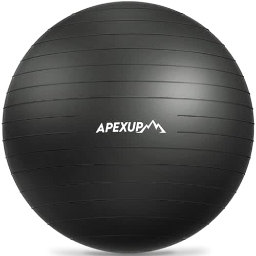 APEXUP Yoga Ball Exercise Ball Anti Slip Heavy Duty for Fitness, Balance & Core Workout