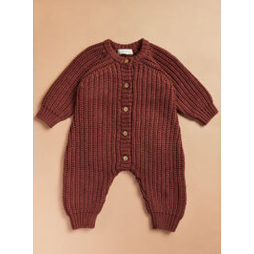 Sutton Knit Jumpsuit by Quincy Mae in Maroon | Tullabee