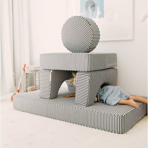 Nursery Cushion Stack Business & Pleasure Co. Navy Stripe