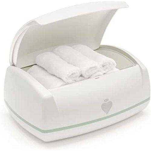 Prince Lionheart Warmies Wipes Warmer Designed for Reusable Cloth Wipes | Soft Glow Nighlight | Includes 1 everFRESH Pillow and 4 Warmies Cloth Wipes