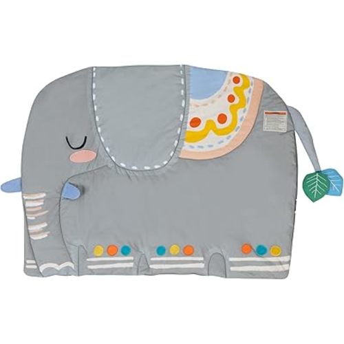 Baby Play Gym Tummy Time Mat, Oversize Elephant Activity Mat with 6 Detachable Toys, Promote Motor Skills & Sensory Development Mat, Newborn Infant Baby Essentials Gift