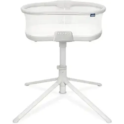HALO BassiNest Soothing Swivel Sleeper 3.0S – Over-Bed Baby Bassinet with 360 Rotation, Adjustable Height, Breathable Mesh, Calm Sounds & Vibrations, Safe Close Sleeping, Lowering Wall for Easy Access