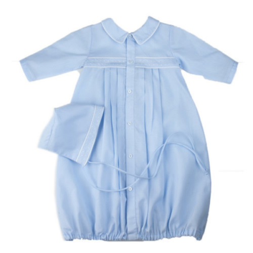 Boys Dot Embroidered Take Me Home Gown with Hat I Feltman Brothers
