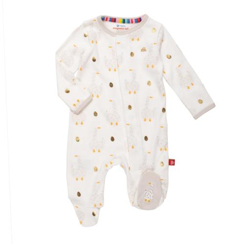 mummy goose organic cotton magnetic parent favorite footie (0-3 Mo)