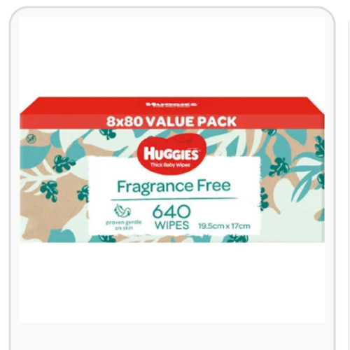 HUGGIES Baby Wipes Fragrance Free 640 Pack (8 x 80 Pack) - Packaging May Vary : Amazon.com.au: Baby
