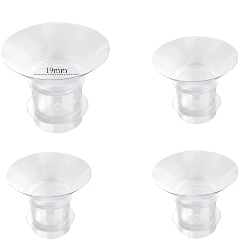 Flange Inserts 19mm for Medela,Spectra 24mm Shields/Flanges,Compatible with Momcozy S12 Pro/S9 Pro/S9/S12 Wearable Breast Pump,Reduce 24mm Nipple Tunnel Down to 19mm,4PCS