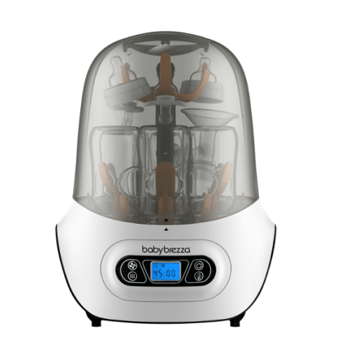 Baby Brezza One Step Baby Bottle Sanitizer and Dryer - Steam Sterilizer, White on White