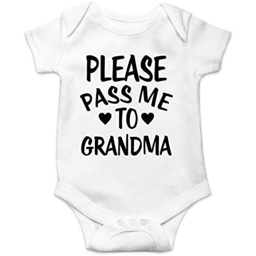 CBTwear Please Pass Me To Grandma Baby Bodysuit Funny Infant Outfit Cute Newborn Clothes Unisex Romper