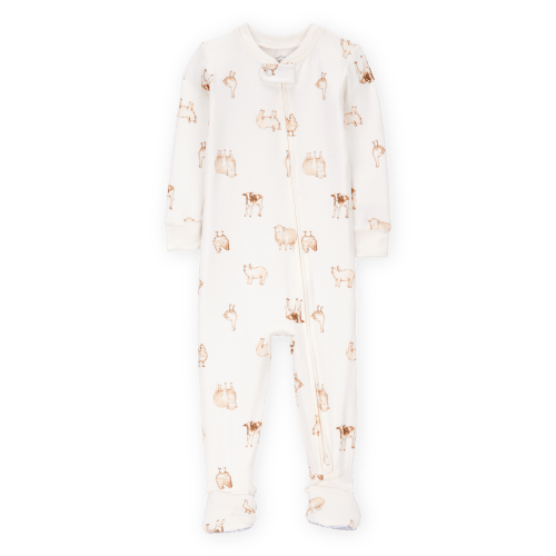 Baby Farm Animals Zip-Up PurelySoft 1-Piece Pajamas - Carter's | Carter's
