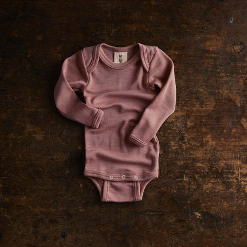 Robin Baby Body - Merino Wool & Silk - Orchid