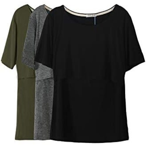 Smallshow Women's Maternity Nursing Tops Short Sleeve Breastfeeding Clothes