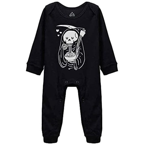 Skull Love Food Baby Long Sleeve Playsuit Newborn Bodysuit Outfit Clothes
