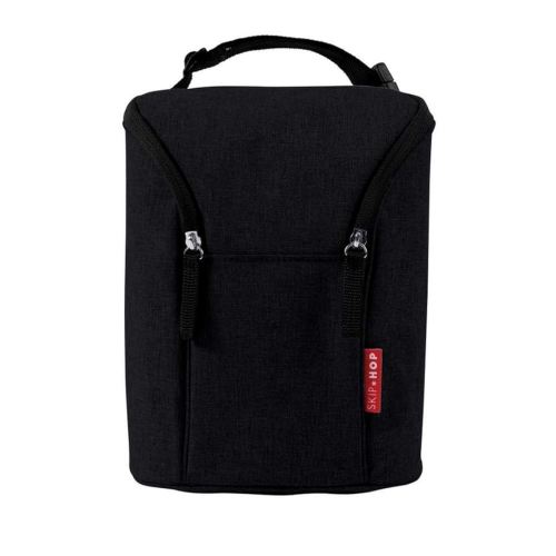 Skip Hop Baby Breastmilk Cooler Insulated Bottle Bag, Grab & Go, Black