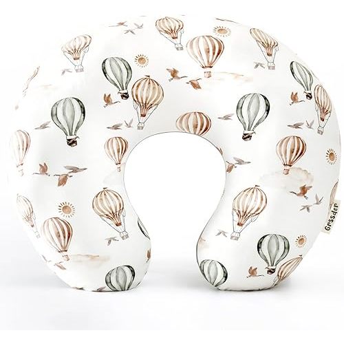GRSSDER Nursing Pillow Cover Stretchy Minky Removable Nursing Covers for Breastfeeding Pillows, Ultra Soft Comfortable Slipcover for Boy and Girls, Balloon