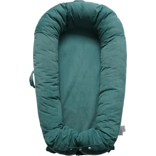 Deluxe Infant Lounger, Baby Nest Cover for Baby Girls & Boys, Newborn Essentials for Baby 0-12 Months, 100% Cotton, Co Sleeper Portable Travel Bed (DarkForest)