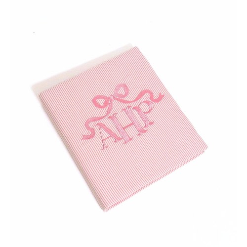 Baby book, baby memory book, baby scrapbook, personalized baby book, monogrammed baby book, design your own baby book, pink searsucker
