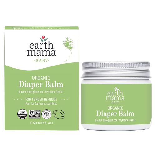 Earth Mama Baume à couches bio | Crème au calendula sûre pour apaiser et protéger les peaux sensibles, projet sans OGM vérifié