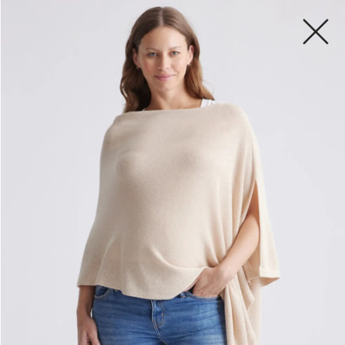 Lightweight Cotton Cashmere Nursing Shawl