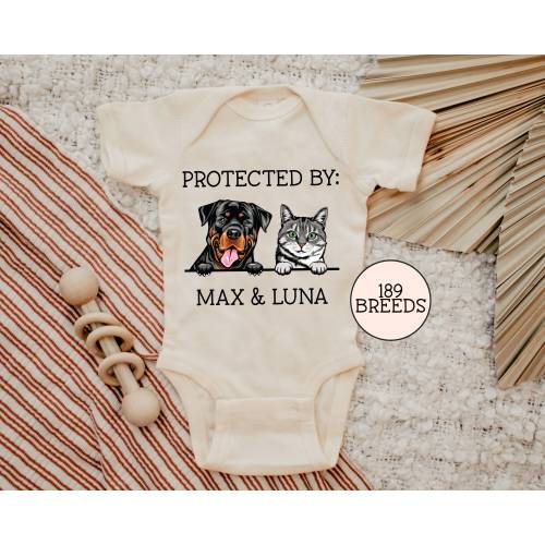 Protected By Dog Custom Onesie®