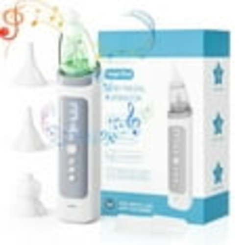 Suerbeaty Baby Nasal Aspirator, Powerful Nose Suction for Toddler, Baby Nose Sucker Adjustable 3 Levels of Suction, Music and Light