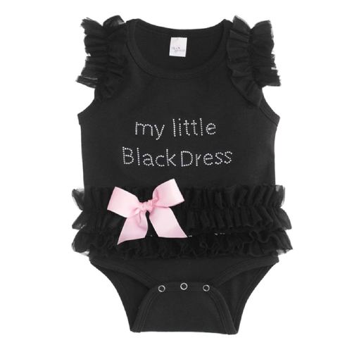 Baby My Little Black Dress Onesie, Black,(0-6 Months)
