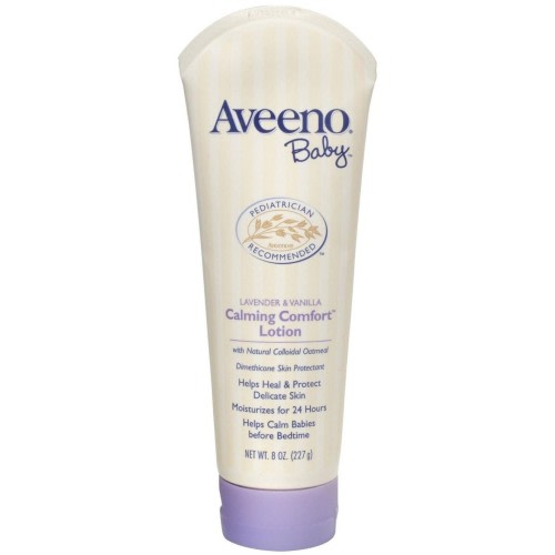 AVEENO Baby Lavender & Vanilla Calming Comfort Lotion 8 oz (Pack of 2)