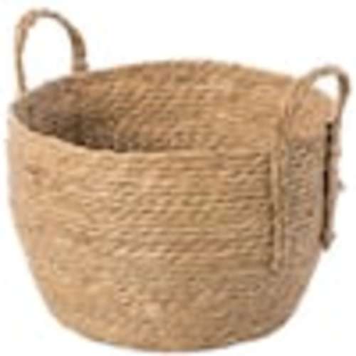 Vintiquewise Decorative Round Large Wicker Woven Rope Storage Blanket Basket with Braided Handles QI003835.M