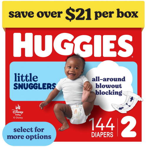 Huggies Little Snugglers Fragrance Free Baby Diapers, Size 2