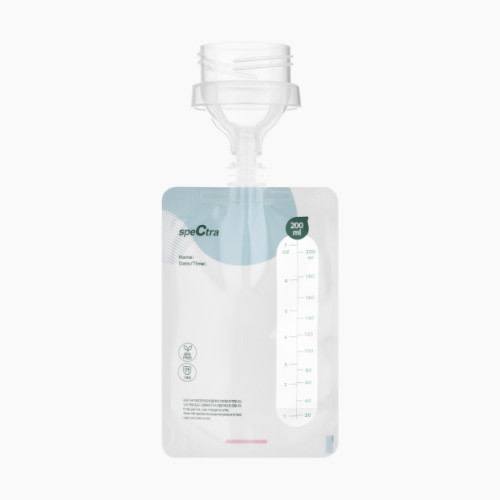 Spectra Simple Store Breast Milk Collection Storage Bags with Bottle Connector - 10ct