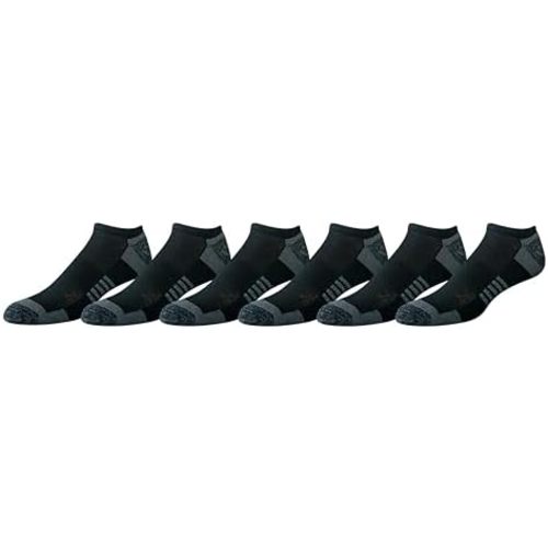 Amazon Essentials Men's Performance Cotton Cushioned Breathable Athletic No-Show Sports Socks, 6 Pairs