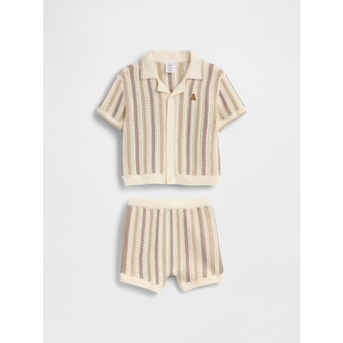 Baby Crochet Sweater Outfit Set