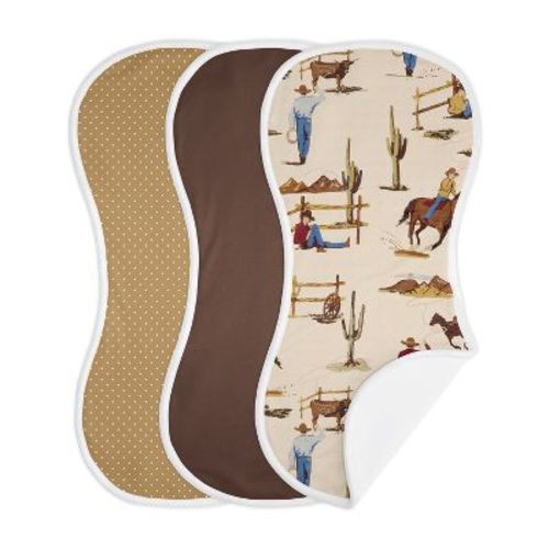 Sweet Jojo Designs Boy Baby Burp Cloths Wild West Collection 3pc