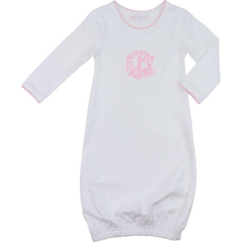 White And Pink Baby Gown – Cecil & Lou