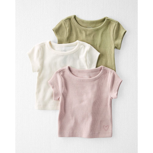 Baby 3-Pack Organic Cotton Rib Snug-Fit T-Shirts - Little Planet | Carter's