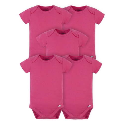 Gerber Baby Boy or Girl Gender Neutral Onesies Brand Premium Cotton Interlock Bodysuits, 5-Pack