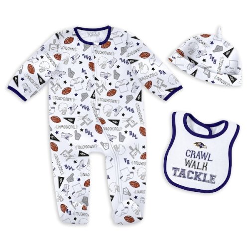 Newborn & Infant WEAR by Erin Andrews Baltimore Ravens Sleep & Play Set