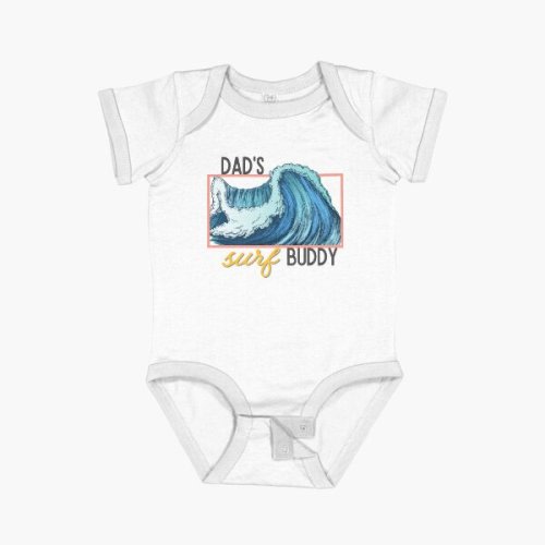 Dads Surf Buddy - Future Surfer Baby Boy Baby One-Piece
