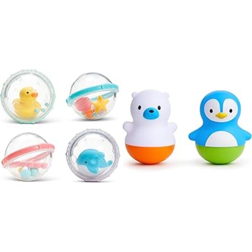 Munchkin® Float & Play Bubbles™ and Bath Bobbers Baby and Toddler Bath Toys, Mold Free, 6pc Set