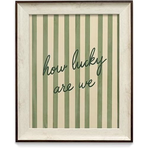 razliubit Green Cute Framed Wall Art Prints, Replaceable Wall Decors for Room Aesthtic, Small Framed Artwork Oil Painting for Bedroom Bathroom Kitchen Office Decor(10"x12")