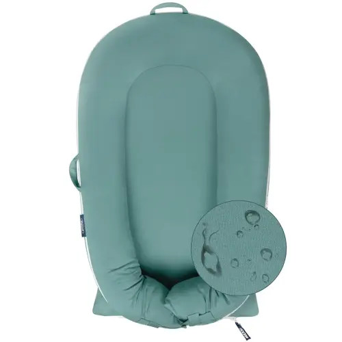 Organic Replacement Cover with Waterproof Pad | Premium Quality Spare Cover Certified Organic Cotton | [Fits Dockatot Deluxe + Docks] (Cover Only) (Sage Green, Waterproof Organic Cotton)