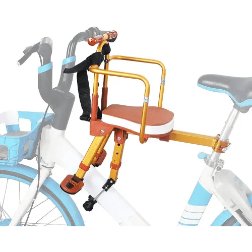 Kids Bike Seat, New Aluminum Alloy Child Bike Seat, Portable Foldable Front Mounted Child Bicycle Seats, Mountain Bike Child Safety Seat Suitable for Hybrid Cruiser Bicycles and City Bicycles
