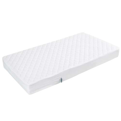 Zippered Crib Mattress Protector/ Encasement - Bamboo Quilted, 6 Sides Fully Encased, Waterproof