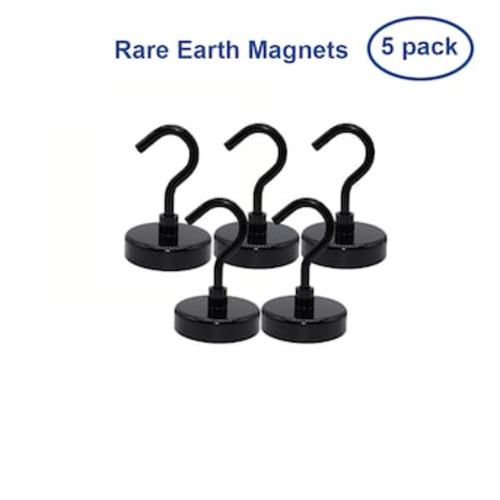 RELIABILT Rare Earth Neodymium 5-Pack Black Magnetic Storage/Utility Hook 03-0759 at Lowes.com