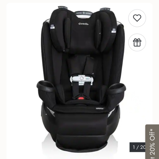 Evenflo Gold Revolve360 Extend All-in-One Rotational Car Seat with SensorSafe