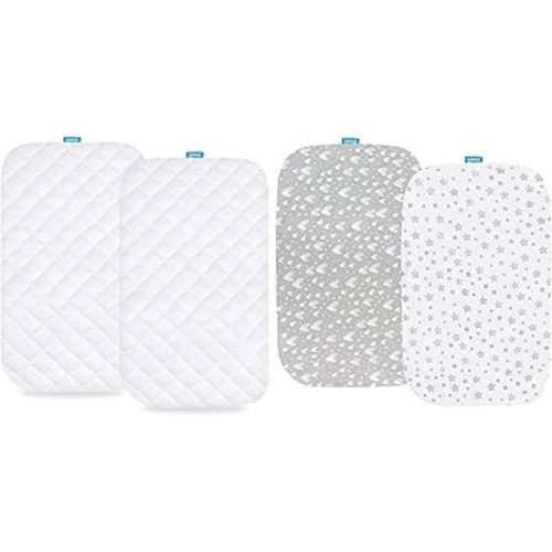 Bassinet Mattress Pad Covers and Sheets for Baby Delight Beside Me Dreamer Bassinet