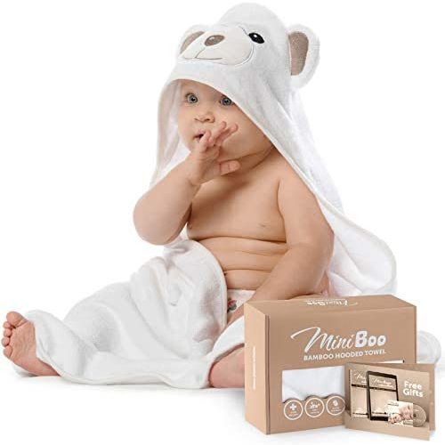 Premium Ultra Soft Organic Bamboo Baby Hooded Towel with Unique Design – Hypoallergenic Baby Towels for Infant and Toddler – Suitable as Baby Gifts