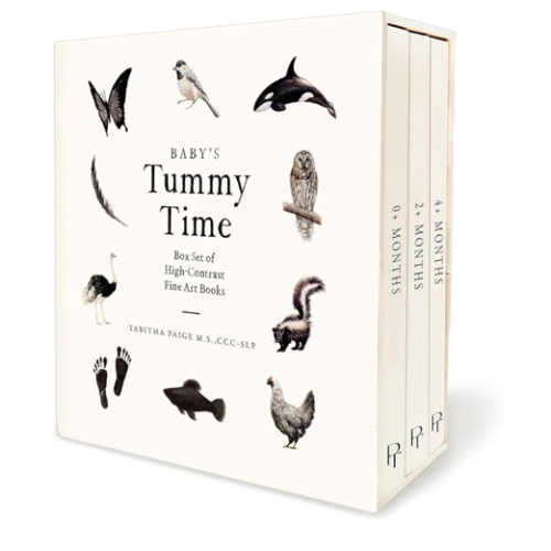 Baby's Tummy Time Book Box Set: A 3-Book Box Set of High-Contrast Art for Visual Stimulation at Tummy Time (Tabitha Paige Children's Book Series)
