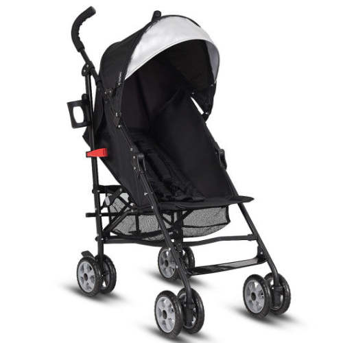 COSTWAY Folding Lightweight Baby Toddler Umbrella Travel Stroller-Black