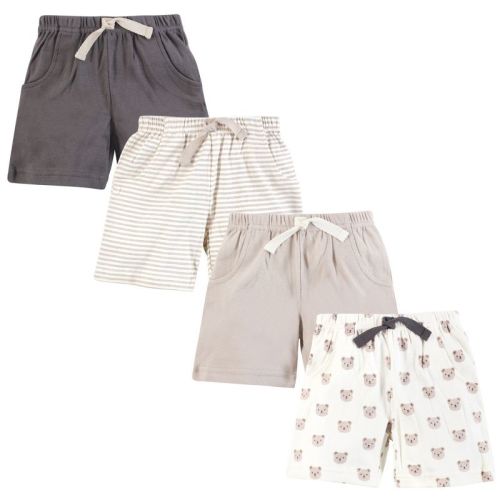 Hudson Baby Infant Boys Shorts Bottoms 4-pack, Cozy Cutie, 0-3 Months